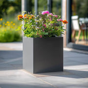 grey cube planter outdoor planter cube pot woven wood